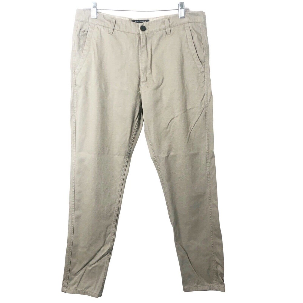 Matchstick Argus Men's Khaki Flat Front Pants Size XL 34X30